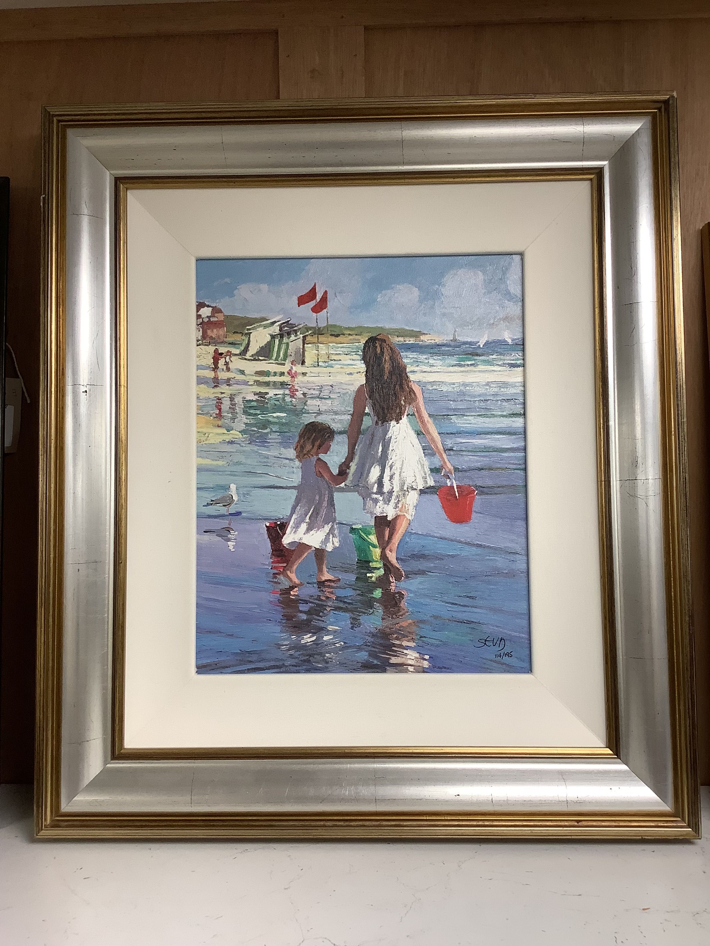 Sherree Valentine Daines, limited edition print, Summertime by the sea, 114/195 with COA, 37 x 29cm